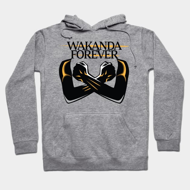 wakanda forever black panther Hoodie by Digifestas